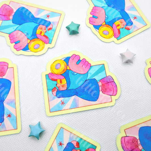 Pegatina troquelada de ciervo volador