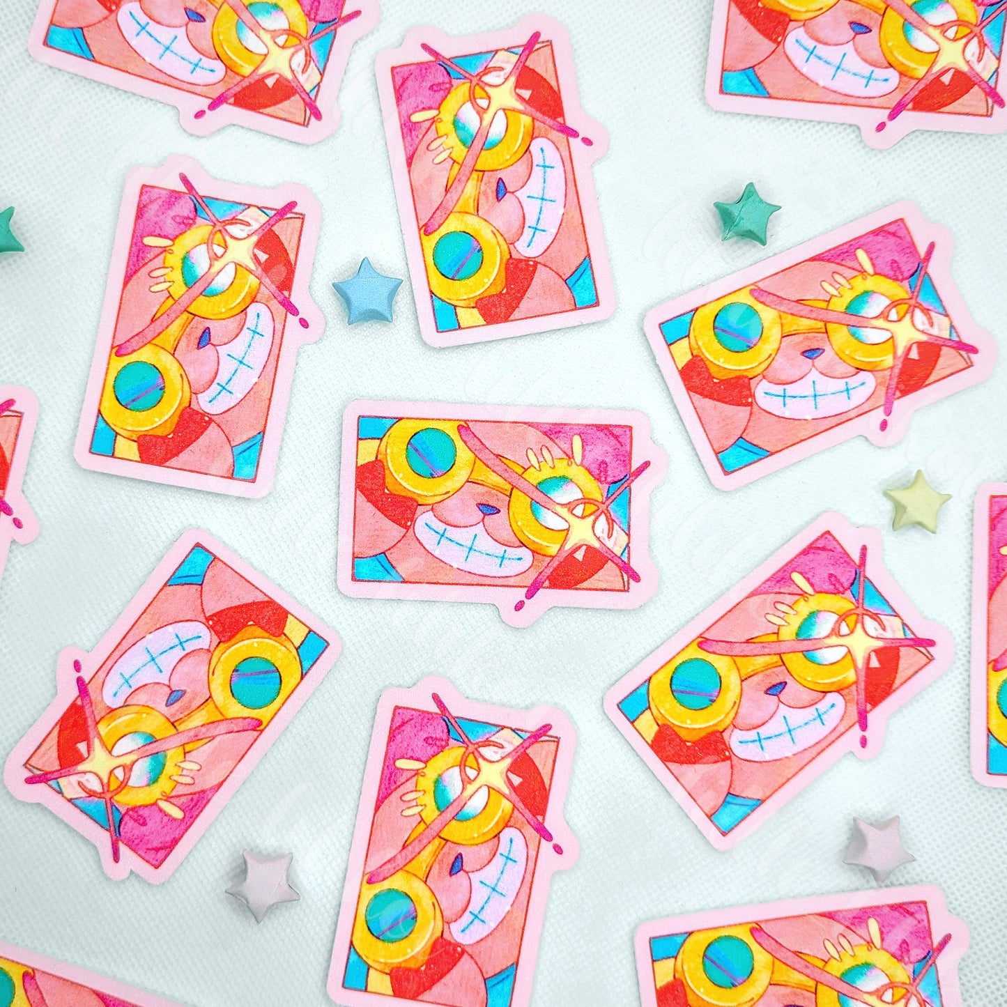 Pegatina Troquelada Ciervo Gafas