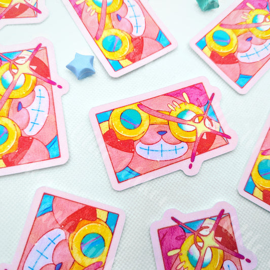 Pegatina Troquelada Ciervo Gafas