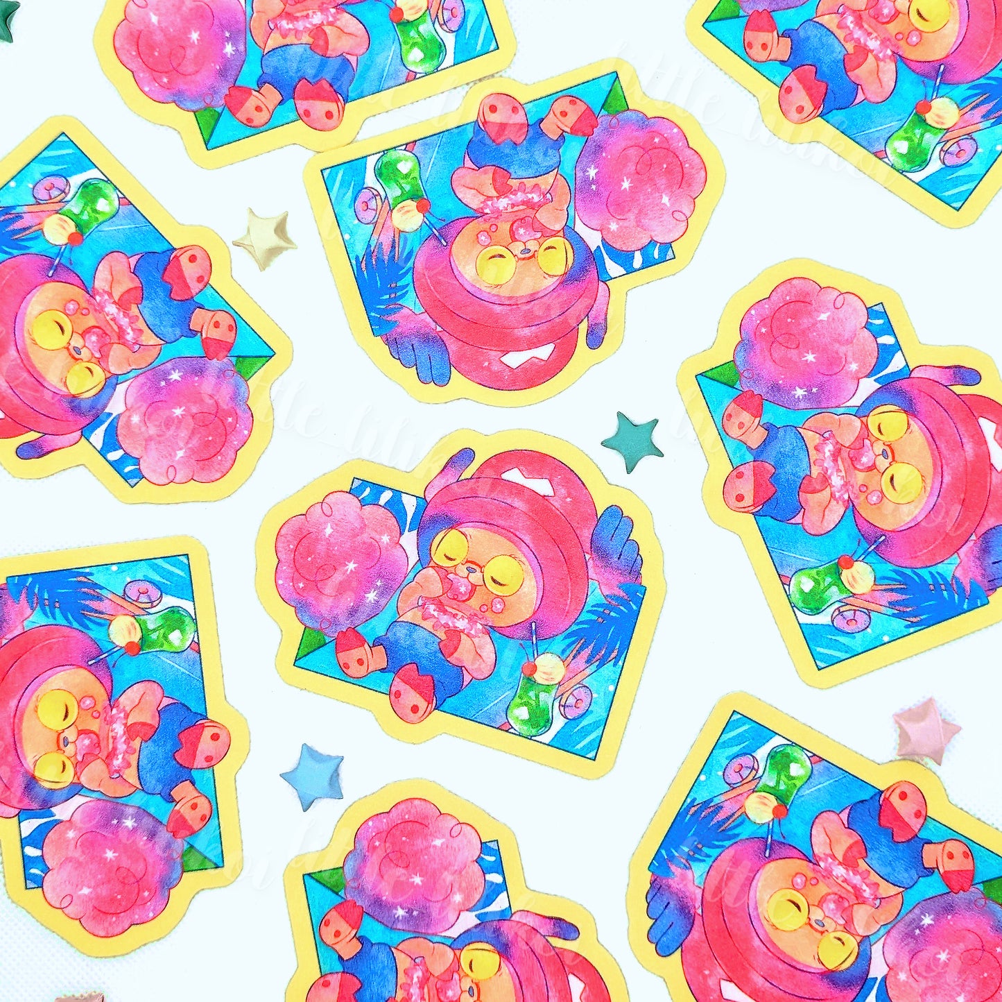 Vacation Deer Die-Cut Sticker