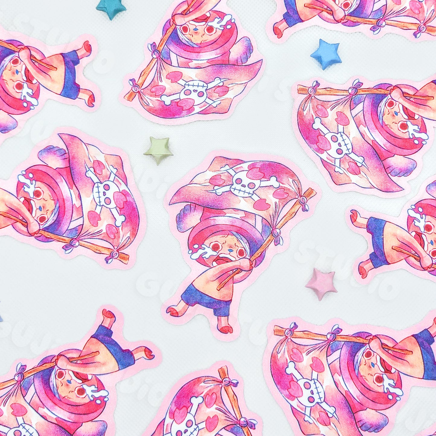 Flag Deer Die-Cut Sticker