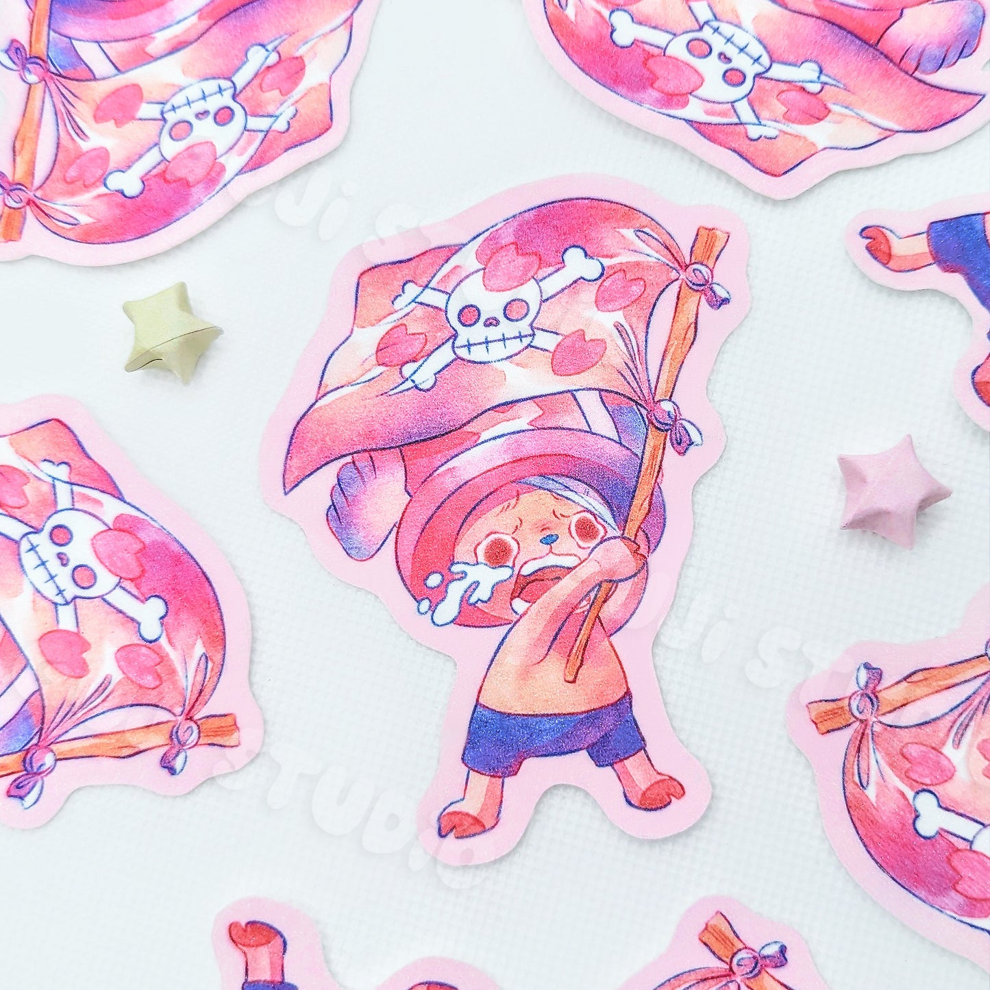 Flag Deer Die-Cut Sticker