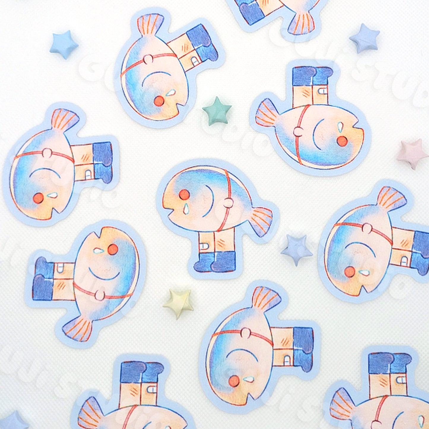 Crying Fish Die-Cut Sticker
