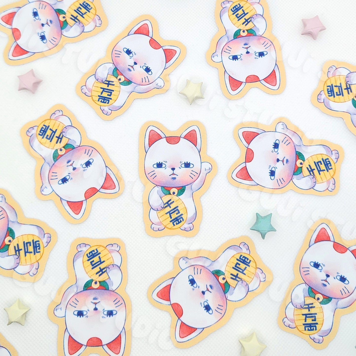 Fortune Cat Die-Cut Sticker
