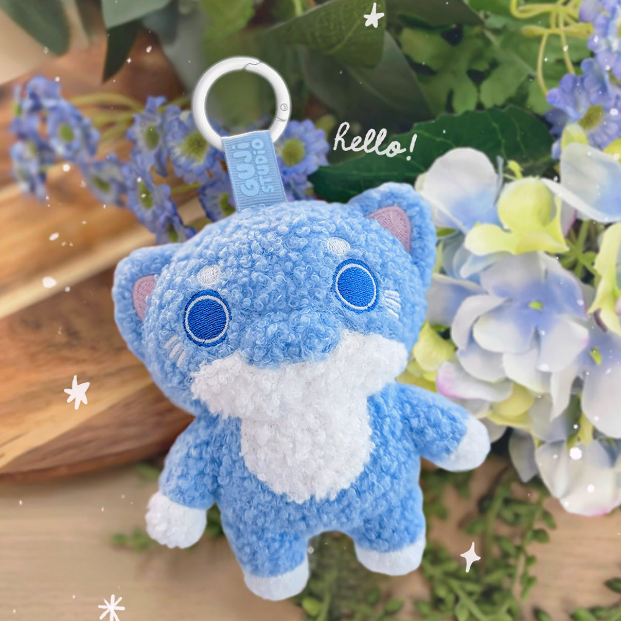 Tuxie Cat Plushie Keychain