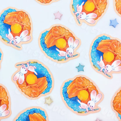 Mooncake Bunny Die-Cut Sticker