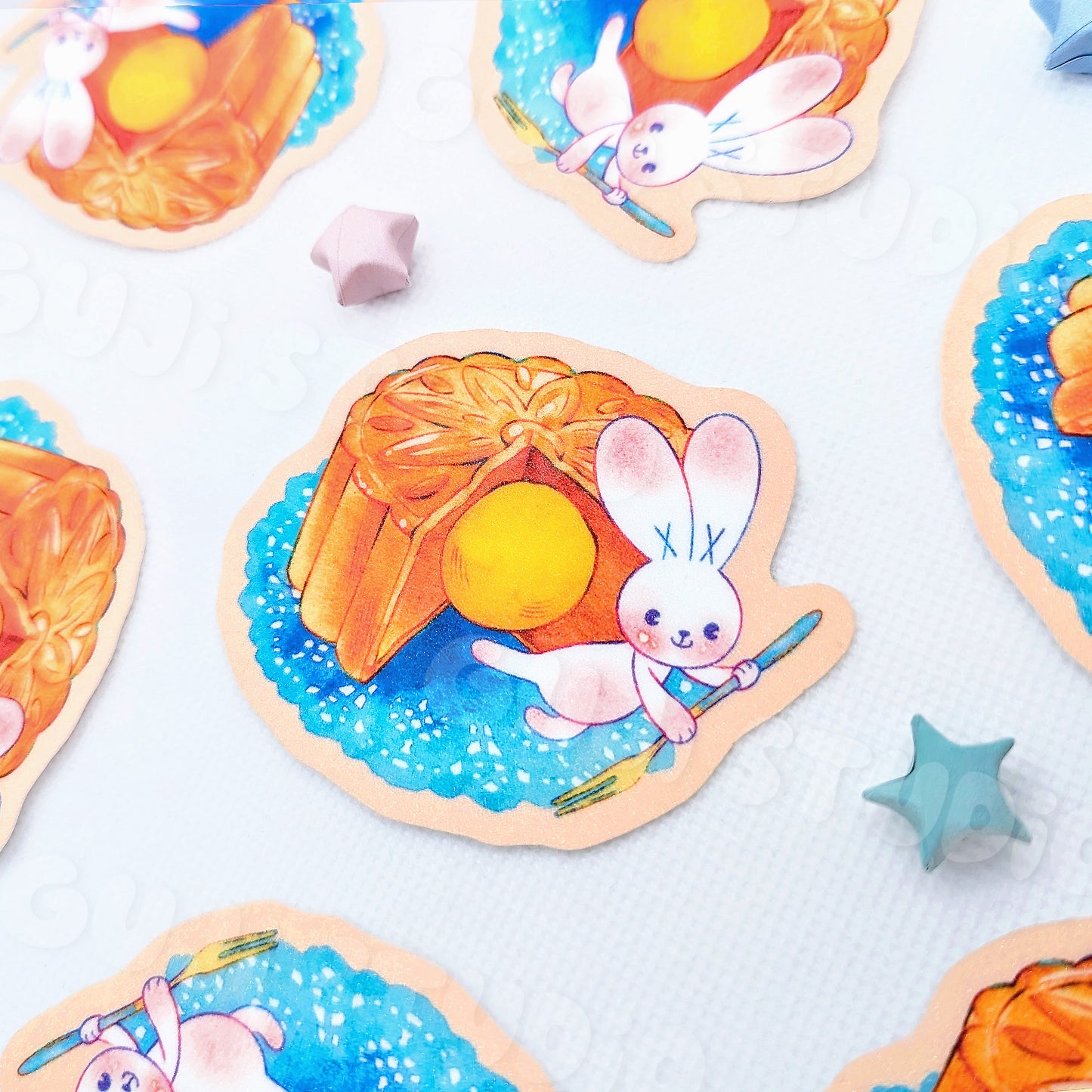 Mooncake Bunny Die-Cut Sticker