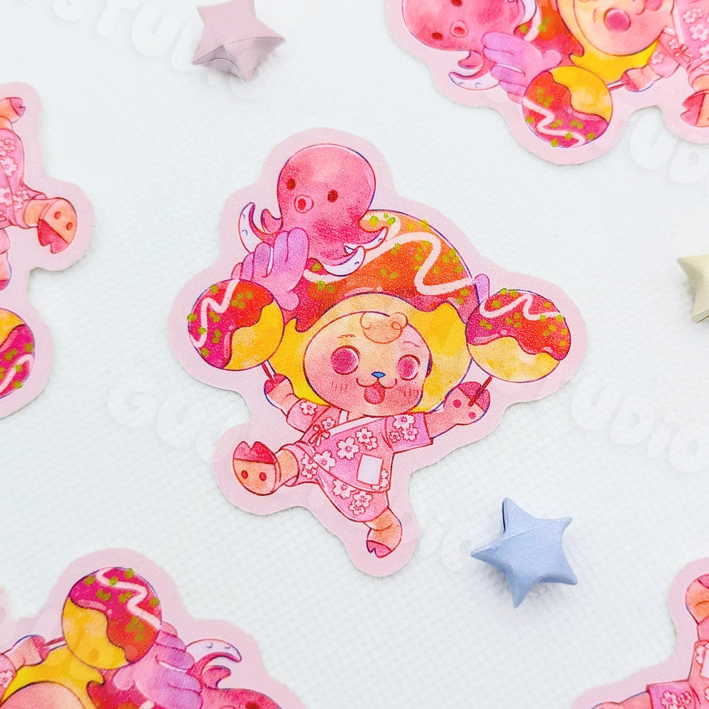 Takoyaki Deer Die-Cut Sticker