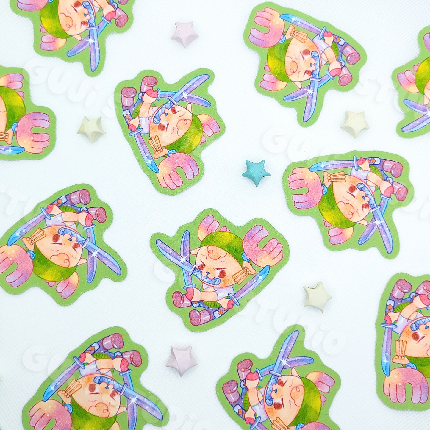 Swordsman Deer Sticker