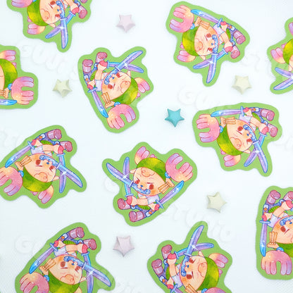 Swordsman Deer Sticker