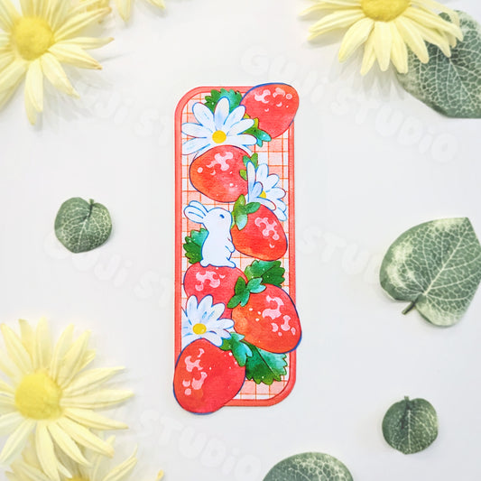 Strawberry Bunny Bookmark