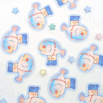 Crying Fish Die-Cut Sticker