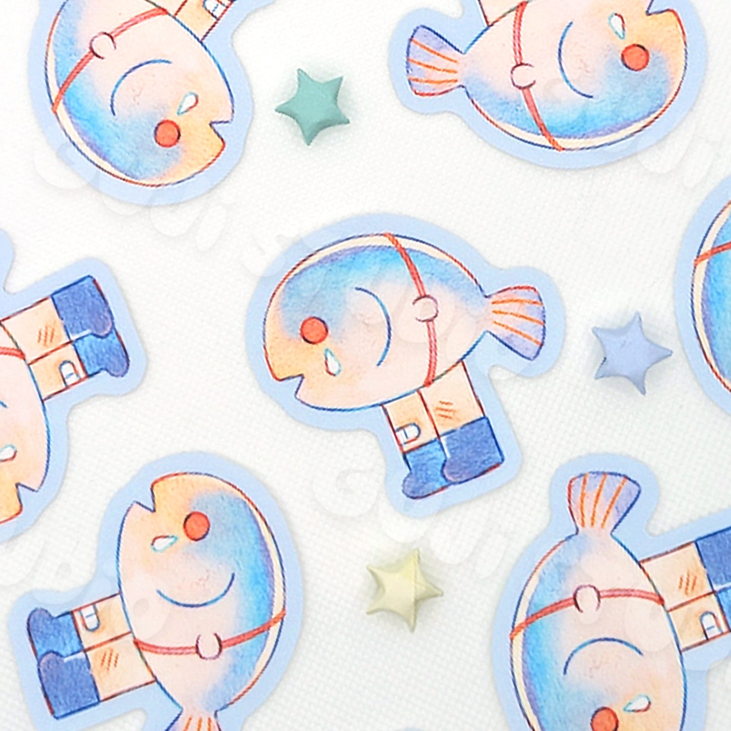 Crying Fish Die-Cut Sticker