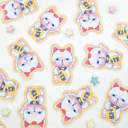 Fortune Cat Die-Cut Sticker