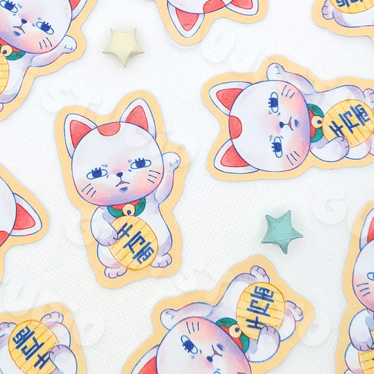 Fortune Cat Die-Cut Sticker