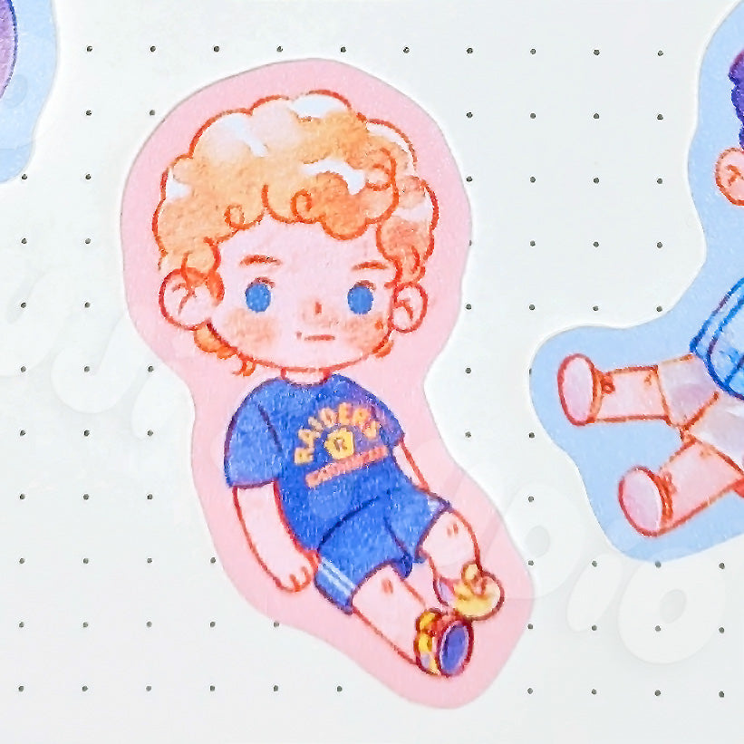 Boston Hockey Boy Die-Cut Sticker