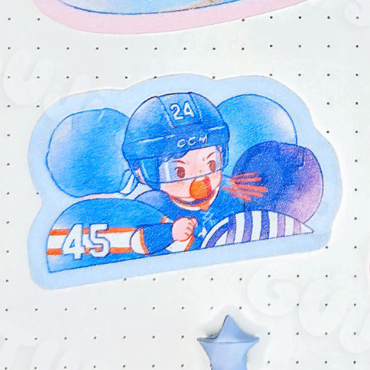 Chirpy Hockey Boy Die-Cut Sticker