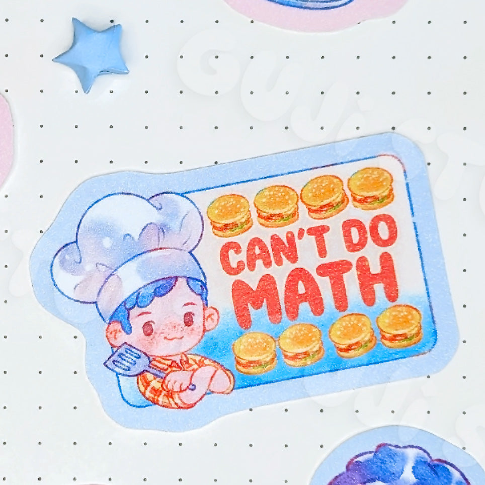 Can't Do Math Die-Cut Sticker