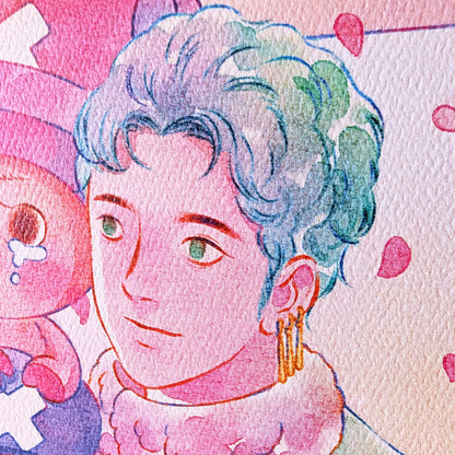 Father & Son Art Print  6" x 6" Size