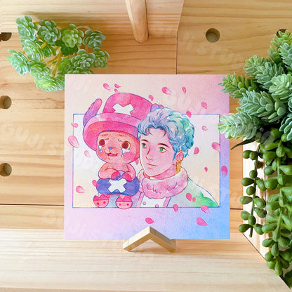 Father & Son Art Print  6" x 6" Size